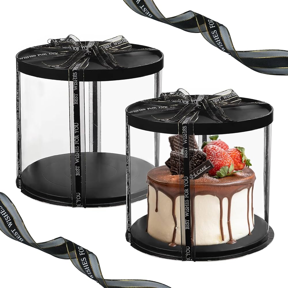 Shiawase Boite a Gateau Transparente Boite Transport Gateau